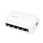 LogiLink Desktop Gigabit Ethernet Switch 5-port, plastic case, white