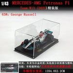 Ferrari F1 Rafa -Automallin Simulointi Metalliseosautomalli Kaava-Kilpa-Automalli Poikien Koristeet_2022 Mercedes Benz Amg F1 W13 Silver No 63 38066