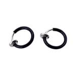 2-pack Svart Fake Piercing Öron Läpp Näsring Septum Läppring svart