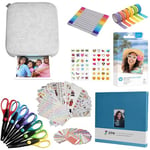 HP Sprocket 3x4 Instant Photo Printer - Kit: 20 Pack Zink Paper, Scissors, Scrapbook Album, Markers, Sticker sets