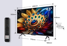 TCL C69 43C69B TV 109,2 cm (43") 4K Ultra HD Smart TV Wifi Titane 430 cd/m²