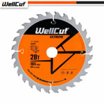WellCut TCT Saw Blade 165mm x 28T x 20mm Bore Suitable For Makita SP6000, DSP600
