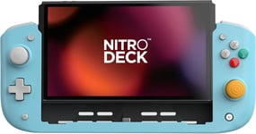 Crkd Nitro Deck-Professional Handheld Controller Deck With Zero Stick Drift For Nintendo Switch And Switch Oled(Retro Blue-Nostalgia Collection)