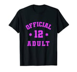 Official Adult 12th Birthday Jewish Girl Bat Mitzvah Party T-Shirt