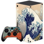 playvital The Great Wave Custom Vinyl Skins for Xbox Series X, Wrap Decal Cover Stickers for Xbox Series X Console Controller
