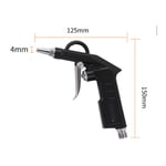 Pistolet soufflette 1/4 pour compresseur d'air comprimé max 6 bar - Ø de buse 4 mm - buse courte 25 mm - outil pneumatique nettoyage - couleur noir