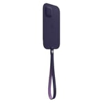 Apple Leather Sleeve with MagSafe (for iPhone 12 Pro Max) - Deep Violet