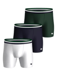 Björn Borg Sports Boxer Briefs, Pack of 3, Green Mid