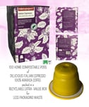 100 PLASTIC FREE Eden Project Home Compost Italian Nespresso Compatible Pods