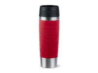 Emsa Travel Mug Classic N2022200, Svart, Röd, Rostfritt Stål, Silikon, Rostfritt Stål, Polypropylen (Pp), 4 H, 8 H