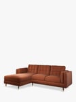 John Lewis + Swoon Lyon Grand 3 Seater LHF Chaise Sofa, Dark Leg