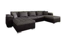 Wicenza Stor U-Sovesofa 375x155x76 cm Universal - Grå / Svart Sovesofaer