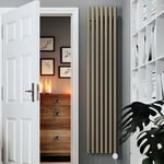 Terma Electric Radiator, Steel, Quartz Mocha, 1800h x 370w (mm) [0.8kw]