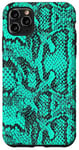 iPhone 11 Pro Max Turquoise Pattern Snake Case