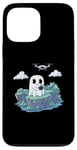 Coque pour iPhone 13 Pro Max Drone drôle fantôme volant Halloween RC Quadrocopter fantôme