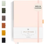 Scribble & Dot® A Daily Planner, Weekly and Monthly Planner | Achieve Your Goals With This Classic Daily Productivity Planner, A5 size, Hardcover Agenda. Start Anytime (Blush Pink)