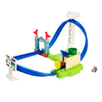 Hot Wheels Coffret Circuit Lanceur Mario Kart, Véhicule avec Personnage, Coffret inspiré du Jeu vidéo, à Collectionner, Jouet Enfant, Dès 3 Ans, HGK59