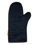 Single Gauntlet Oven Glove UK Made Black Corduroy Pot Holder Cotton Cord Mitt