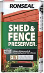 Ronseal RSLSFB5L 5 Litre Shed and Fence Preserver - Black