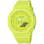 Casio Yellow Unisexs Analogue-Digital Watch G-shock GA-2100-9A9ER