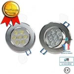 CONFO® 1 ST LED Spot Vero infälld 7W extra platt Kallvit Rund taklampa för vardagsrum, badrum, kök - lumina tillbehör