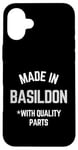 Coque pour iPhone 16 Plus Made In Basildon Slogan humoristique Born In Basildon