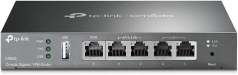 ER605 Omada Routeur VPN Gigabit, 5 Ports Gigabit, Intégré au SDN Omada, Accès au Cloud, Application Omada, Port USB WAN Pour le Haut Débit Mobile, VPN Hautement Sécurisé, Pare-Feu, DoS