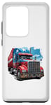 Coque pour Galaxy S20 Ultra Camion conducteur patriotique drapeau USA rouge blanc et bleu camions fourgon