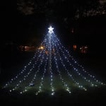 350 led Guirlande Lumineuse Sapin de Noel Avec Etoile, 93.5m Rideau Lumineux Sapin de Noel Blanc,8 Modes D'éclairage, Decoration Noel Extérieur et