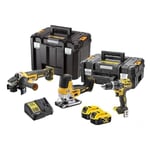 Kit 3 Outils sans fil DEWALT - DCD796, DCS335, DCG405 - 18V 5Ah Li-Ion brushless - Spécial bricolage