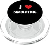 I Love Simulating - Simulateur de jeux vidéo pour jeux vidéo sur PC PopSockets PopGrip pour MagSafe