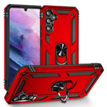 Samsung Galaxy A34 5G      Military Armour Ring Case    Red