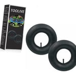 Toolive - 2 pièces 4.10/3.50-4 Chambre à air Pneu TR-13 Valve Droite pour Diable, Chariot, Chariot à Main, Chariot de Jardin, Tondeuse à Gazon