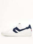 Levi's Swift Faux Leather Trainers - White/black, White/Blue, Size 7.5, Men