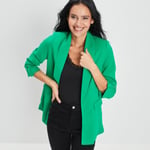 LH - veste droite manches 3/4 vert femme