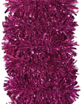 Stor och rik lila rosa glittergirland för julgran och räcke 180x7 cm