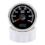 (BS 7000 RPM) HD 2 tuuman 52 mm:n osoitinkierroslukumittari 3000 6000 8000 RPM kierroslukumittari punaisella taustavalolla automoottoriveneveneeseen RV 12V/24V