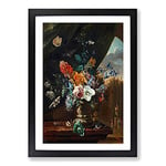 Big Box Art Maria Van Oosterwijk Flower Still Life 2 Framed Wall Art Picture Print Ready to Hang, Black A2 (62 x 45 cm)