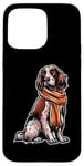 iPhone 15 Pro Max English Setter Dog Scarf Pumpkin Autumn Happy Thanksgiving Case