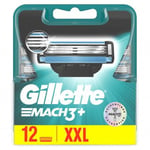 Gillette Mach3 Lames De Rasoir Pour Homme/12 Recharges