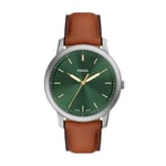 Mens Wristwatch FOSSIL THE MINIMALIST FS6094 Leather Brown Green