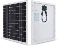 Panneau Solaire 50W 12V Module Mono PV, Chargeur pour Camping-car, Jardin, Bateau, Caravane et Applications Hors Réseau