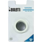 Bialetti Coffee Maker Spare Parts, Stainless Steel, 3 Gaskets 1 Filter - 1/2 Cup