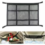 78 x 53 cm,Filet de rangement pour plafond de voiture, boucle en D réglable, organiseur de rangement pour toit de voiture, camion, SUV, voyage,