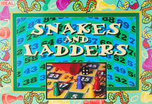 IDEAL | Snakes and Ladders: traditional board game | Classic Board Games | For 2-4 Players | Ages 3+, Nylon/a