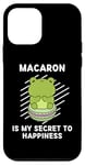 Coque pour iPhone 12 mini Mignon macaron grenouille est mon secret pour le bonheur grenouille