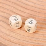 2pcs Wood Date Night Dice for Couples Take Out Dice Food Cube Game  Him Her