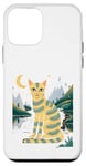 Coque pour iPhone 12 mini Chat mignon Art Midnight Illustration Simple Art