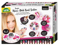 Lena- Mani Pedi Nail Salon, Studio de manucure 4 en 1 pour Enfants, à partir de 8 Ans, avec Appareil et formeur, Bijoux, imprimante de Design et séchoir, 42654, Soin des Ongles