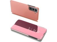 Hurtel Clear View Case Flip Fodral Samsung Galaxy S22+ (S22 Plus) Rosa